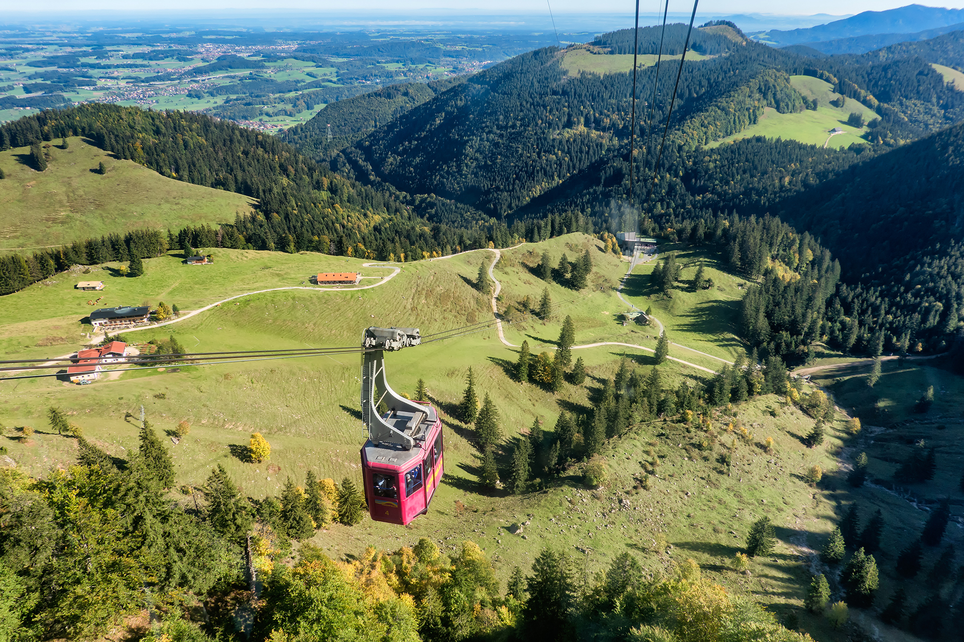 Hochfelnn Blick auf die Seilbahn